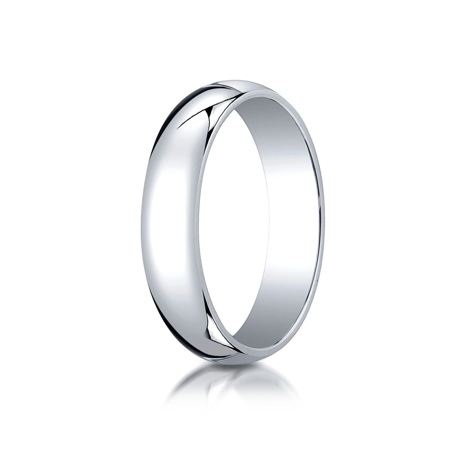 Platinum 5mm Slightly Domed Traditional Oval Ring 4 Platinum 5mm Slightly Domed Traditional Oval Ring - Image 2