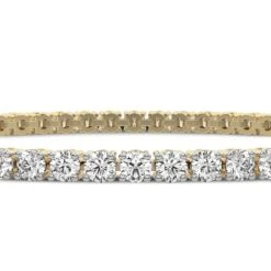 Exquisite Lab-Grown Diamond Tennis Bracelet In White & Yellow Gold, 3-15 Carats (EFG, VS, Excellent Cut) -Aurora Jewels Store 4rdtbr yr