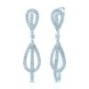 Diamond Drop Earrings In 18k White Gold (4/5 Ct. Tw,)