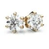14k Yellow Gold 6-prong Round Brilliant Diamond Stud Earrings (0.25 Ct. T.w., Vs1-vs2 Clarity, H-i Color)