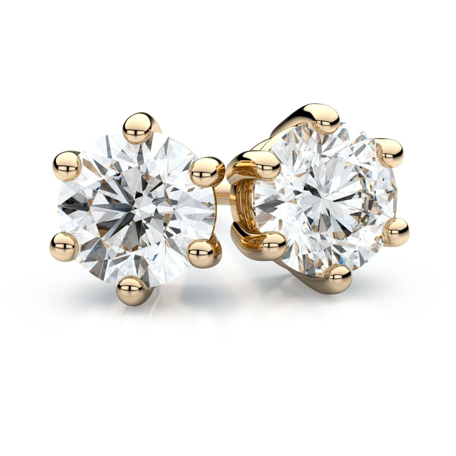 14k Yellow Gold 6-prong Round Brilliant Diamond Stud Earrings (0.25 Ct. T.w., Vs1-vs2 Clarity, H-i Color) 3 14k Yellow Gold 6-prong Round Brilliant Diamond Stud Earrings (0.25 Ct. T.w., Vs1-vs2 Clarity, H-i Color)