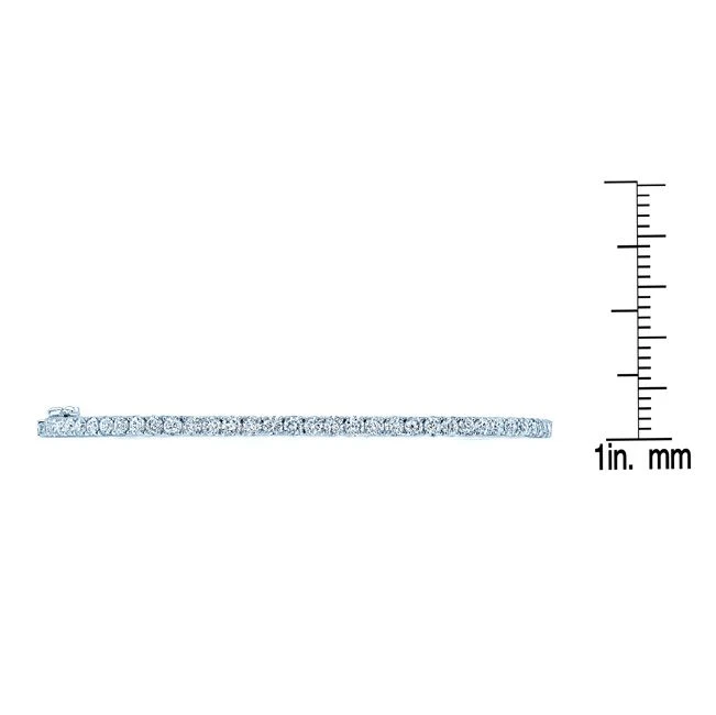 Diamond Bangle Bracelet In 14k White Gold (4 Ct. Tw.) 5 Diamond Bangle Bracelet In 14k White Gold (4 Ct. Tw.) - Image 3