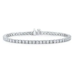 Diamond 4-prong Tennis Bracelet In 18k White Gold (12.90ctw)