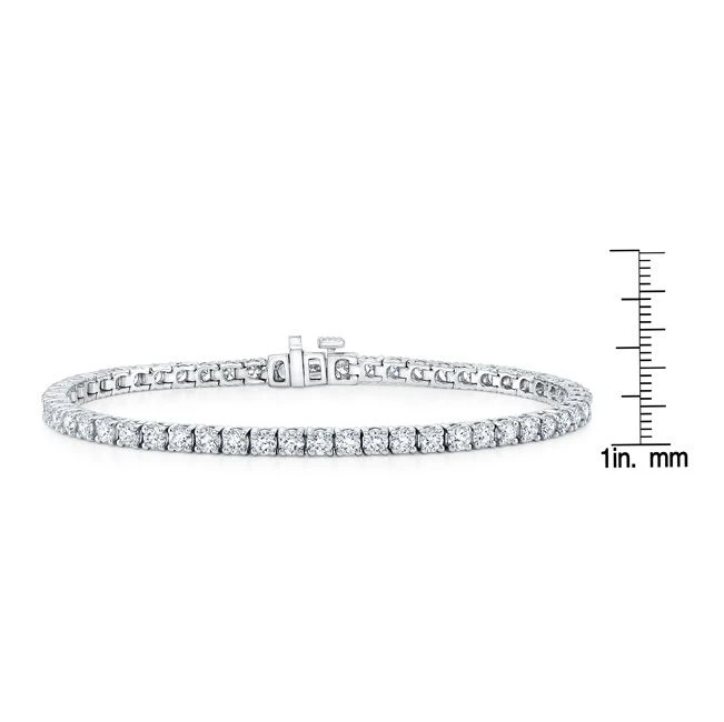 Diamond 4-prong Tennis Bracelet In 18k White Gold (16.50ctw) 5 Diamond 4-prong Tennis Bracelet In 18k White Gold (16.50ctw) - Image 3