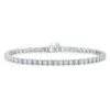 Diamond 4-prong Tennis Bracelet In Platinum (3mm) -Aurora Jewels Store 70241 wg 1