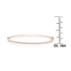 Pave Bangle In 14k Rose Gold (1/3 Ct.tw.) 6 Pave Bangle In 14k Rose Gold (1/3 Ct.tw.) -Aurora Jewels Store 70336d3c front ruler 4b8f8ce1 f922 4206 b35f c52955300bc2
