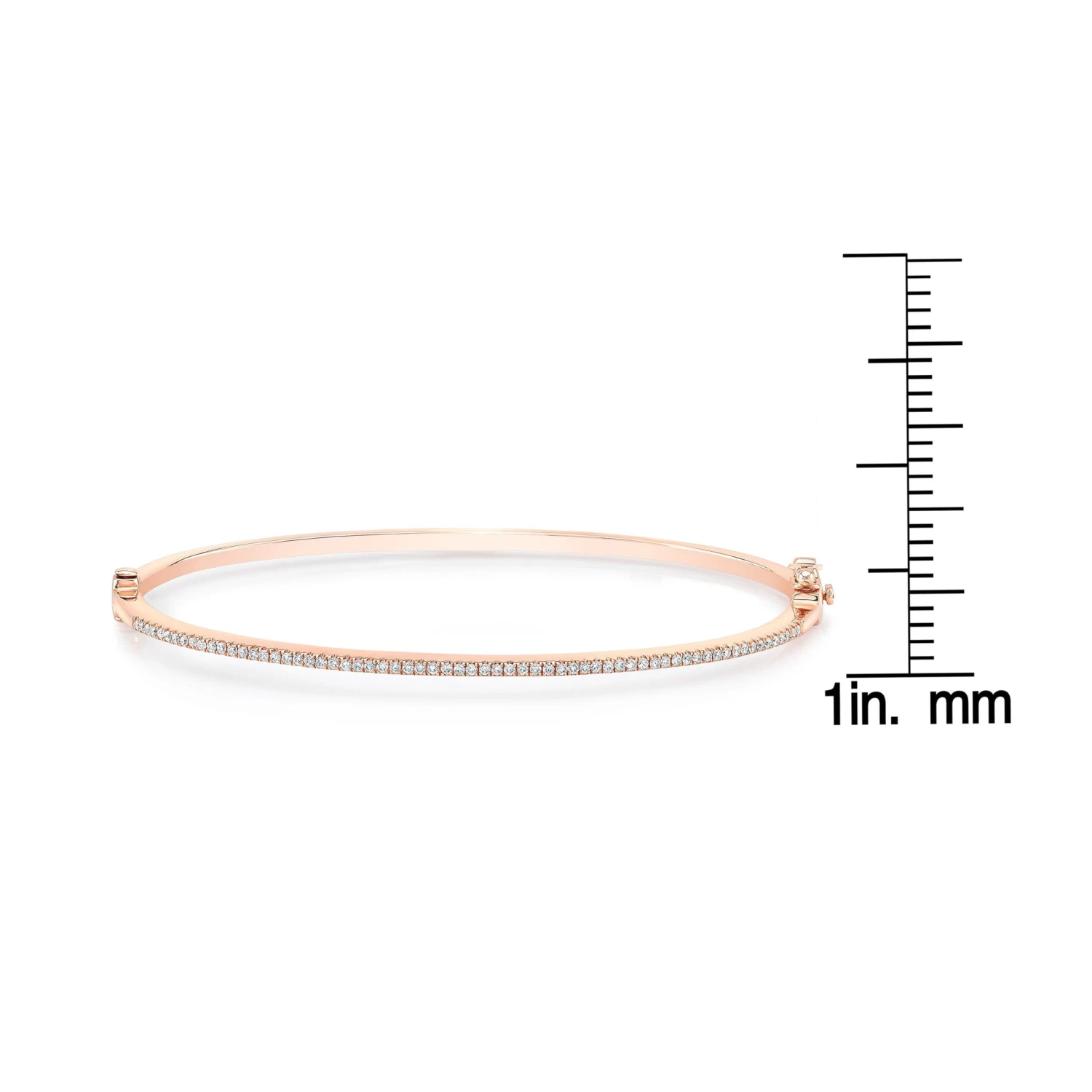 Pave Bangle In 14k Rose Gold (1/3 Ct.tw.) 4 Pave Bangle In 14k Rose Gold (1/3 Ct.tw.) - Image 3