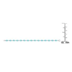 Blue Topaz Oval Half-bezel And Diamond Pave East-west Bracelet In 14k White Gold (6x4mm) 7 Blue Topaz Oval Half-bezel And Diamond Pave East-west Bracelet In 14k White Gold (6x4mm) -Aurora Jewels Store 70350btc straight front ruler