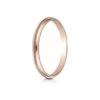 14k Rose Gold 2mm High Polished Milgrain Center Design Band