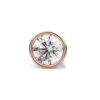 14k Rose Gold Bezel Round Diamond Single Stud Earring 0.16ctw (3.4mm Ea), H-i Color, Vs Clarity -Aurora Jewels Store bezel round rose 30 7197bcd1 9860 4ee9 9a87 b73fa6bee3c3