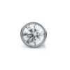 18k White Gold Bezel Round Diamond Single Stud Earring 0.37ctw (4.5mm Ea), J-k Color, Si Clarity