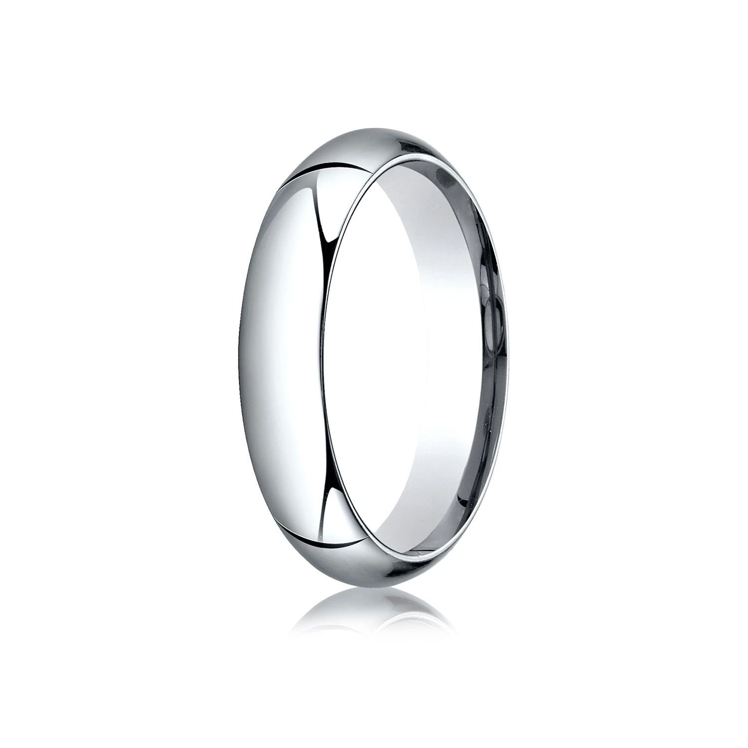Platinum 5mm High Dome Comfort-fit Ring 4 Platinum 5mm High Dome Comfort-fit Ring - Image 2