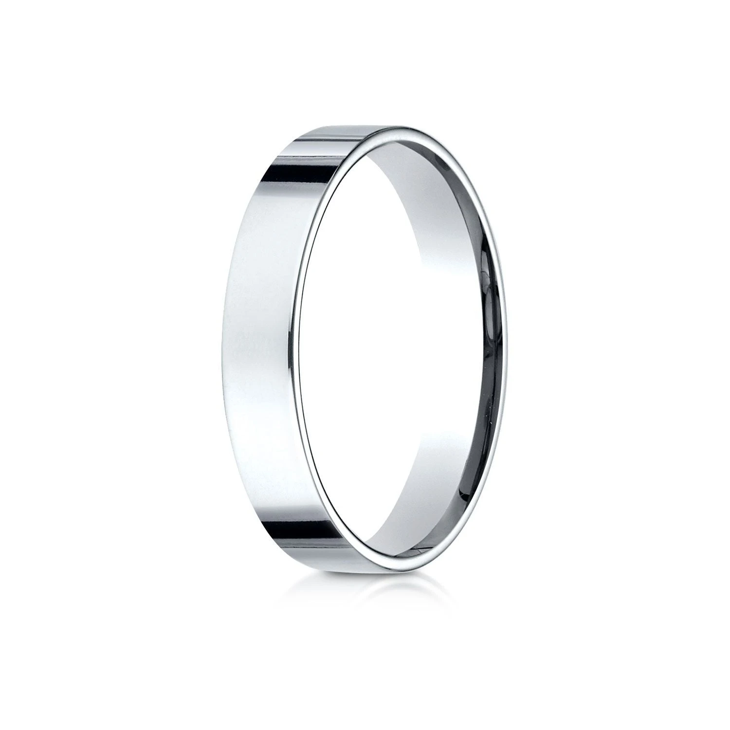 Platinum 4mm Flat Comfort-fit Ring 4 Platinum 4mm Flat Comfort-fit Ring - Image 2