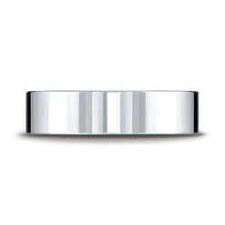 Platinum 6mm Flat Comfort-fit Ring