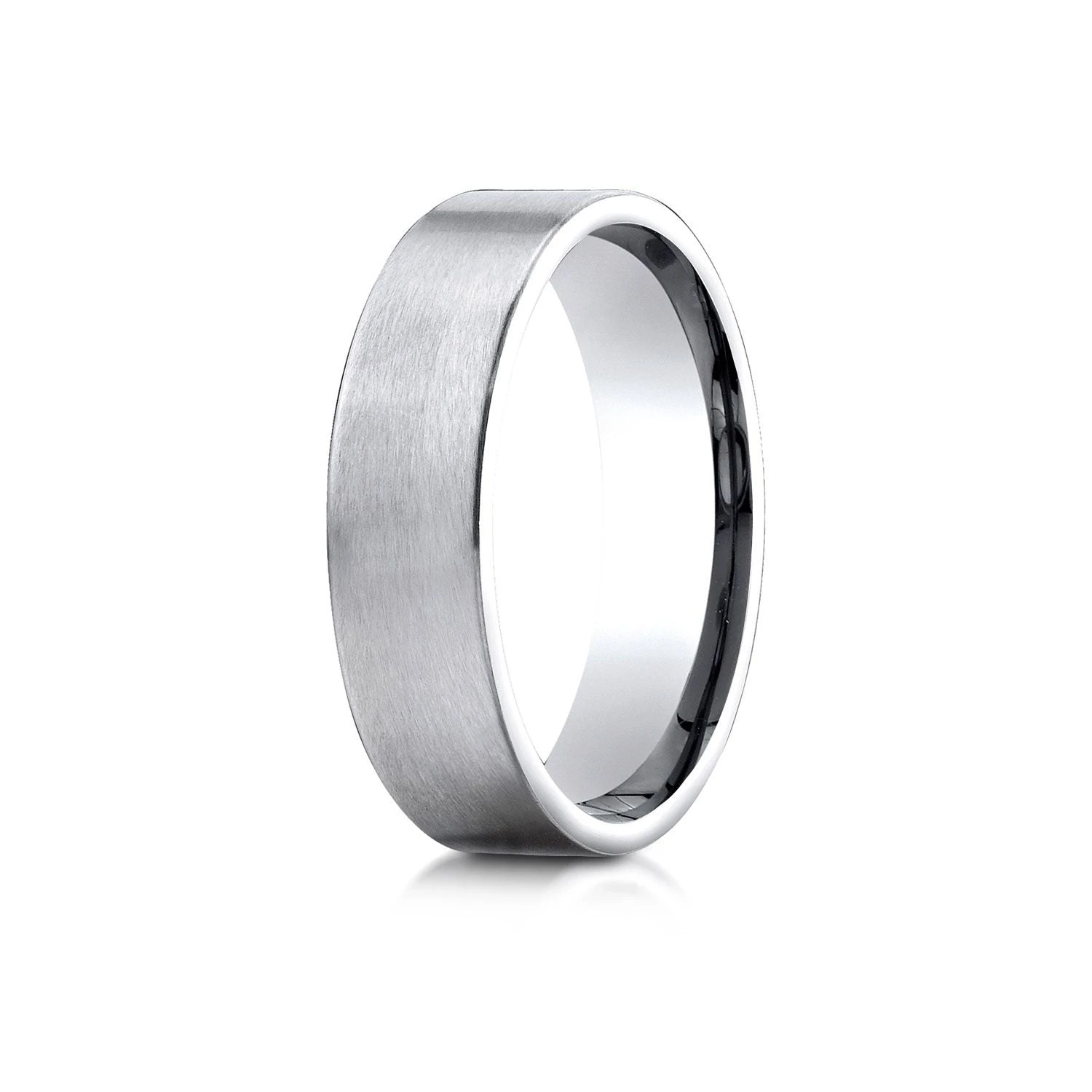Platinum 6mm Comfort-fit Satin-finished Carved Design Band 4 Platinum 6mm Comfort-fit Satin-finished Carved Design Band - Image 2