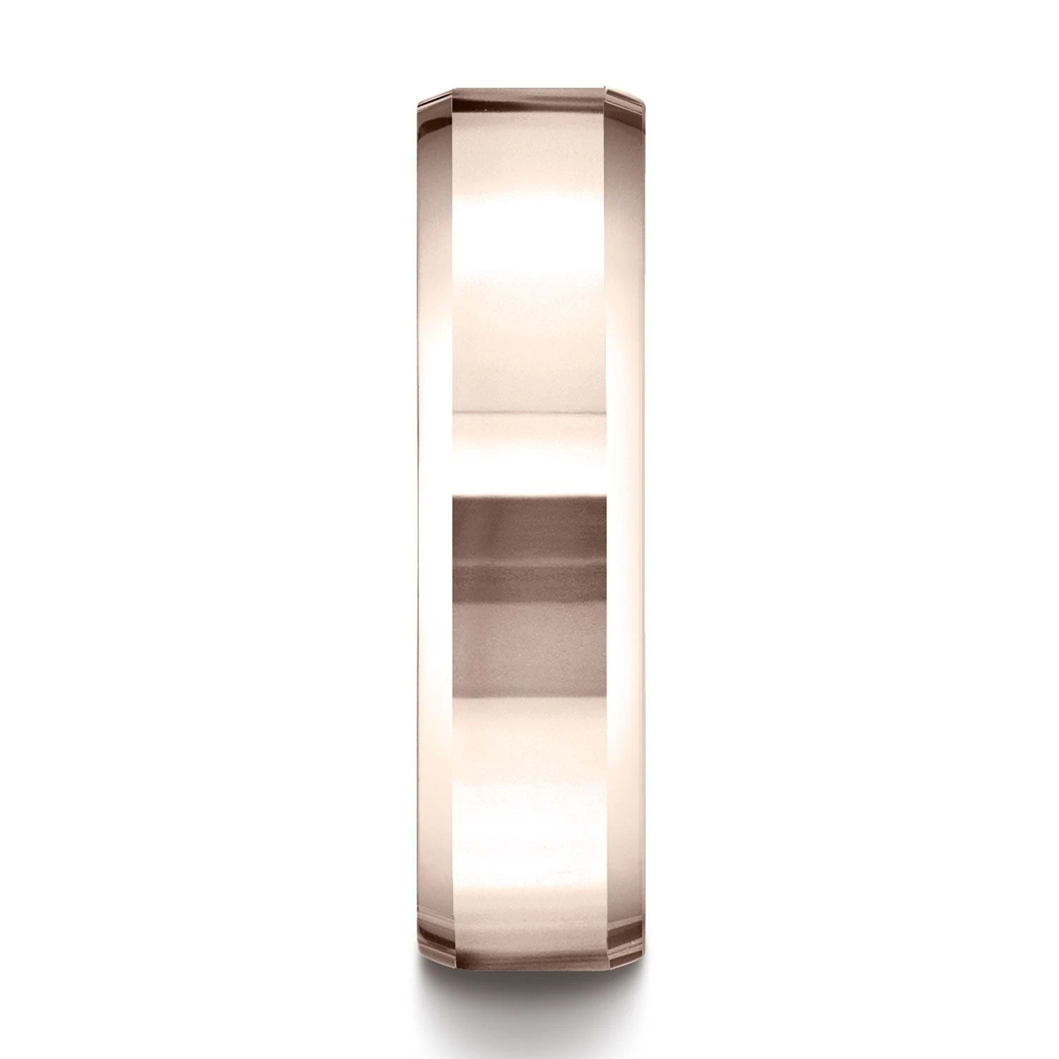 14k Rose Gold 6mm Comfort-fit High Polished Carved Design Band 4 14k Rose Gold 6mm Comfort-fit High Polished Carved Design Band - Image 2