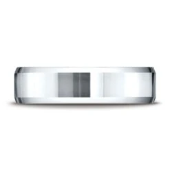 Platinum 6mm Comfort-fit High Polished Carved Design Band