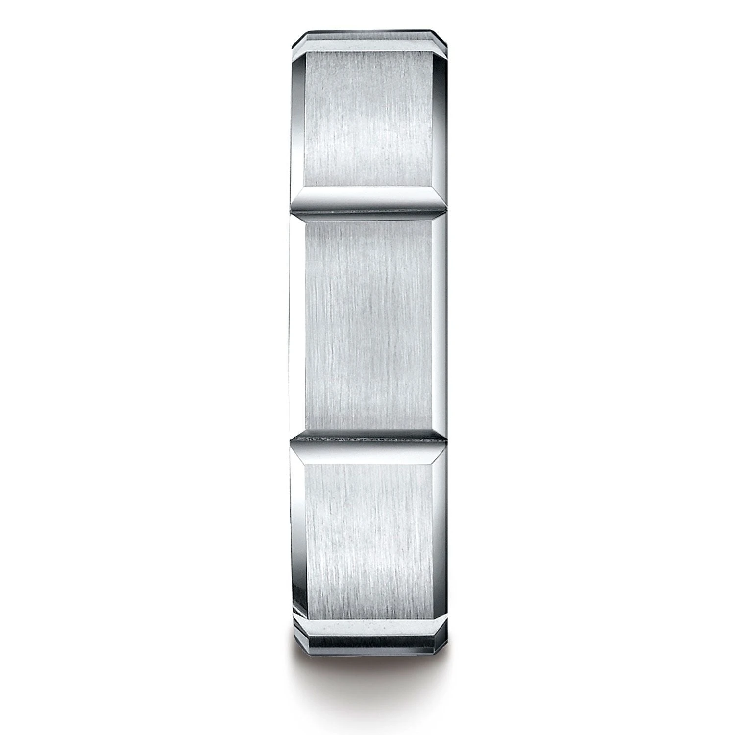 Platinum 6mm Comfort-fit Satin-finished Grooves Carved Design Band 5 Platinum 6mm Comfort-fit Satin-finished Grooves Carved Design Band - Image 3