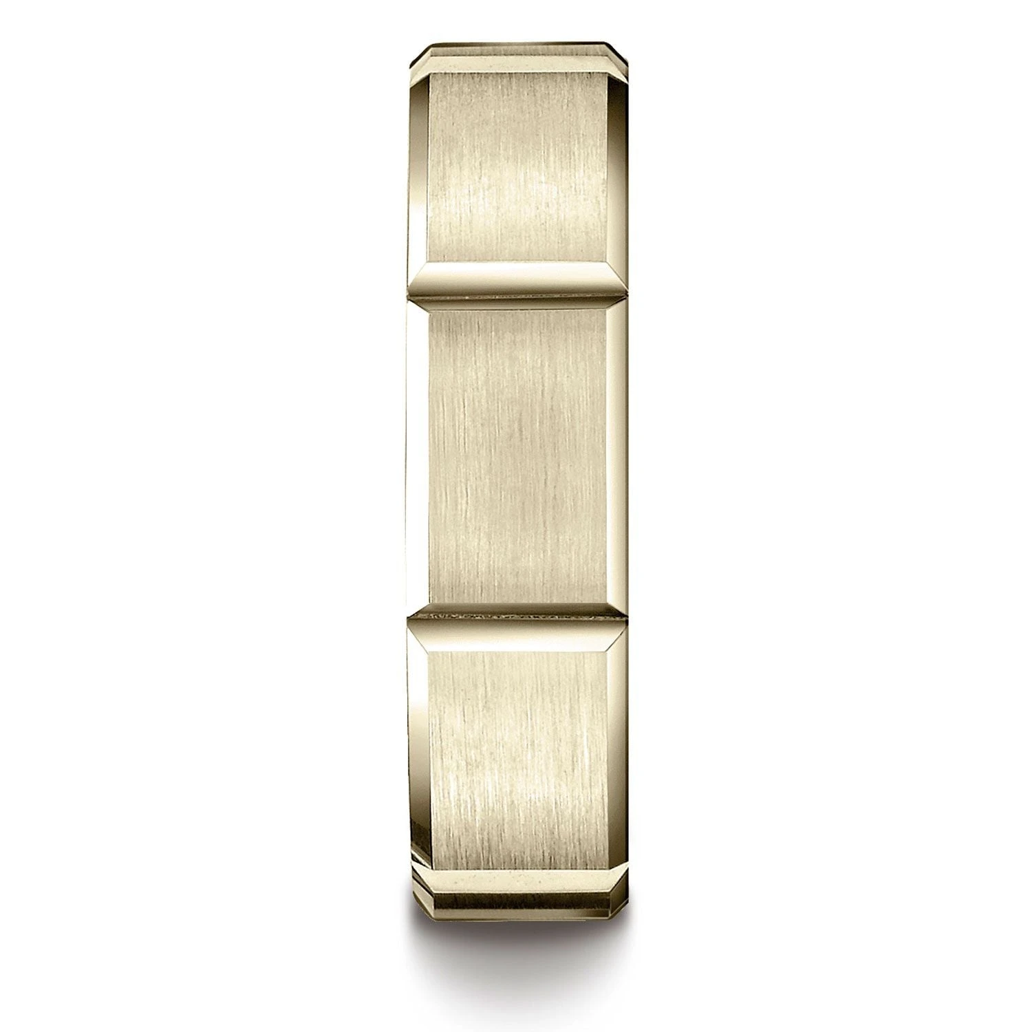 14k Yellow Gold 6mm Comfort-fit Satin-finished Grooves Carved Design Band 4 14k Yellow Gold 6mm Comfort-fit Satin-finished Grooves Carved Design Band - Image 2