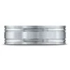 Platinum 7mm Comfort-fit Satin-finished With Parallel Grooves Carved Design Band