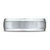 Platinum 7mm Comfort-fit Satin-finished High Polished Beveled Edge Carved Design Band