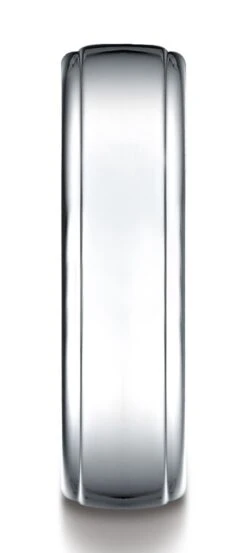 Platinum 6.5mm Comfort-fit Drop Edge High Polish Design Band -Aurora Jewels Store cf716540 w su 3 3ee32375 4532 48b3 8763 d559d56dd39f