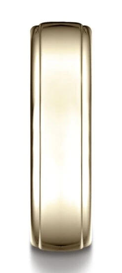 18 Karat Yellow Gold 6.5mm Comfort-fit Drop Edge High Polish Design Band -Aurora Jewels Store cf716540 y su 2 8eb0d1f6 4356 4065 92b6 aba9fc23e317