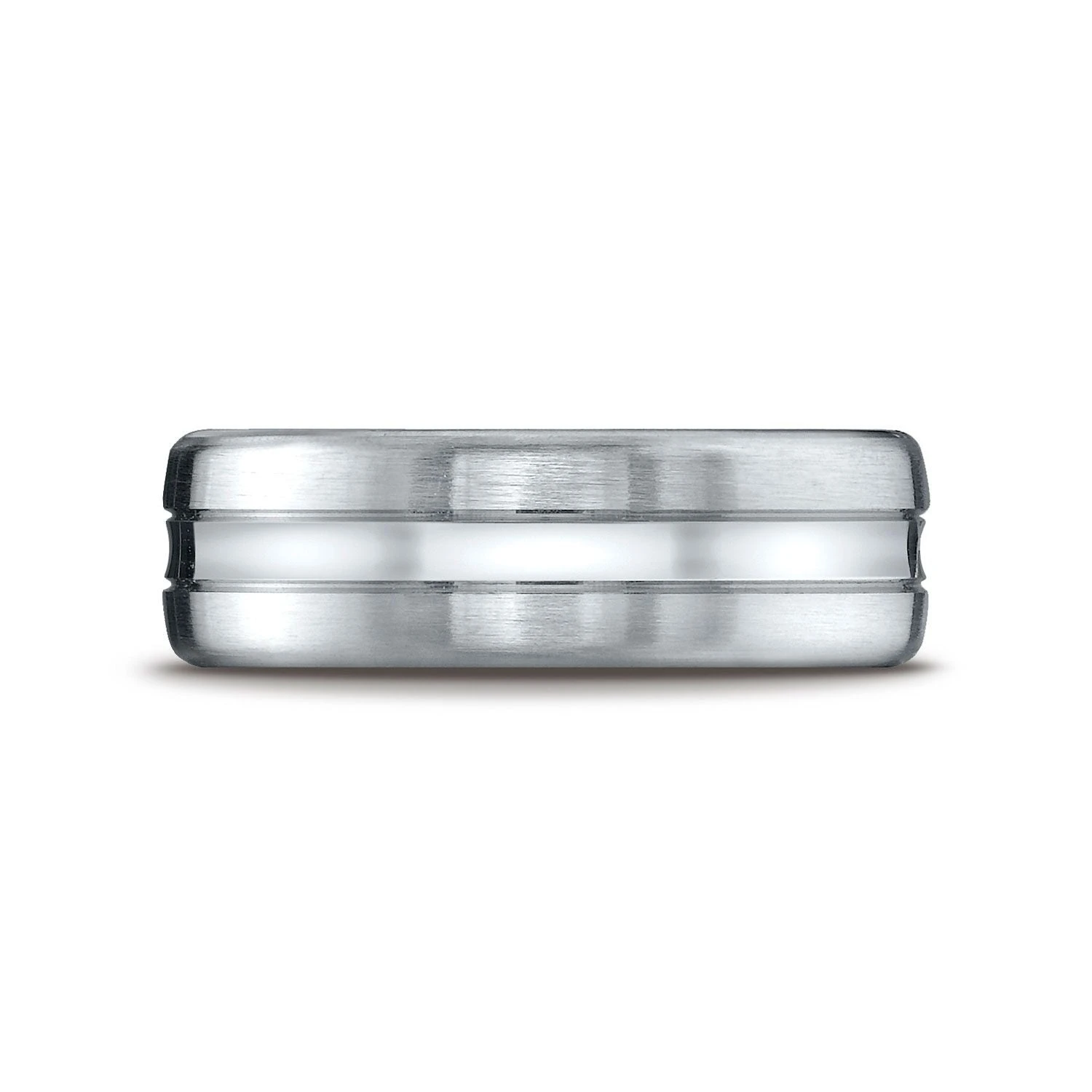 Platinum 7.5mm Comfort-fit Satin-finished High Polished Center Cut Carved Design Band 3 Platinum 7.5mm Comfort-fit Satin-finished High Polished Center Cut Carved Design Band