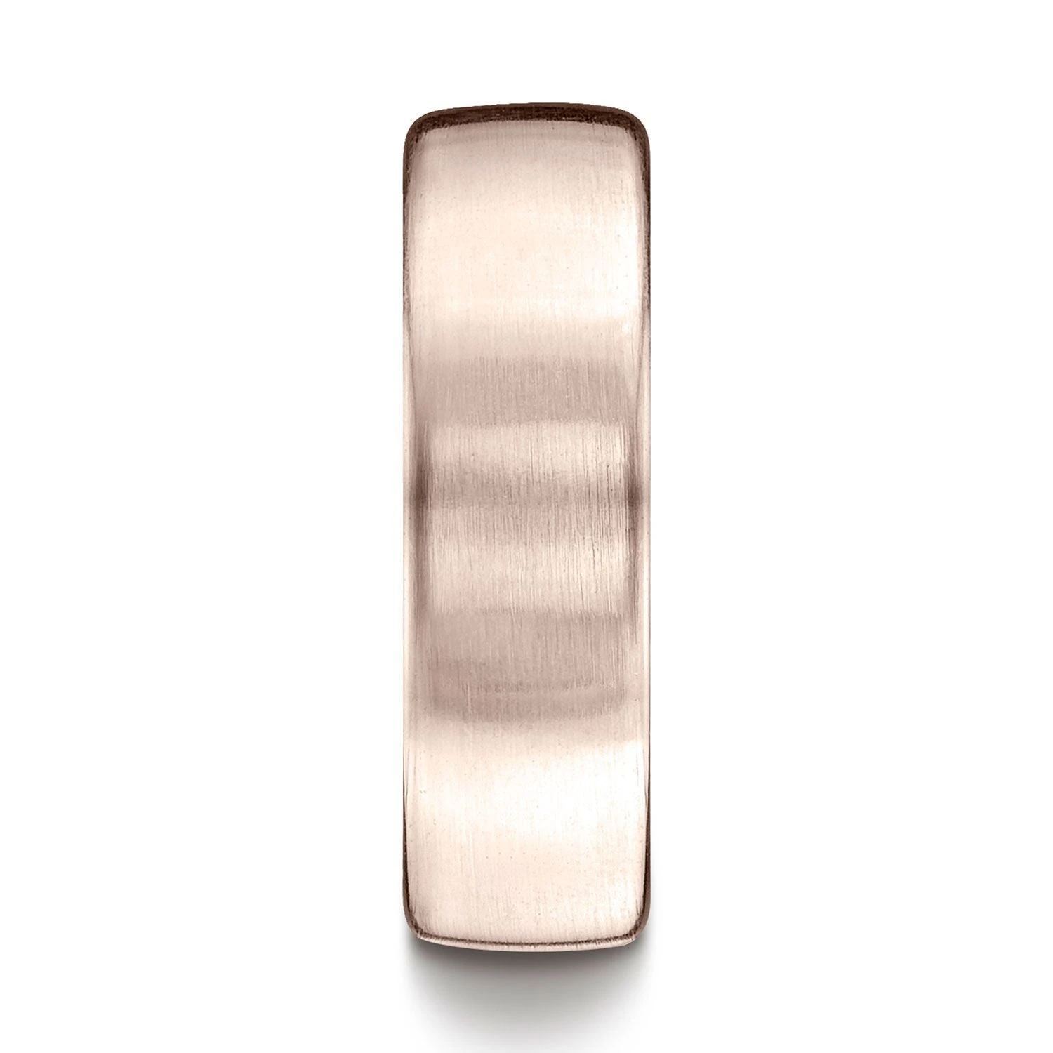 14k Rose Gold 7.5mm Comfort-fit Satin Finish Design Band 4 14k Rose Gold 7.5mm Comfort-fit Satin Finish Design Band - Image 2