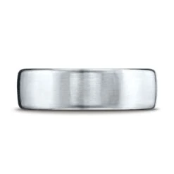 Platinum Yellow Gold 7.5mm Comfort-fit Satin Finish Design Band