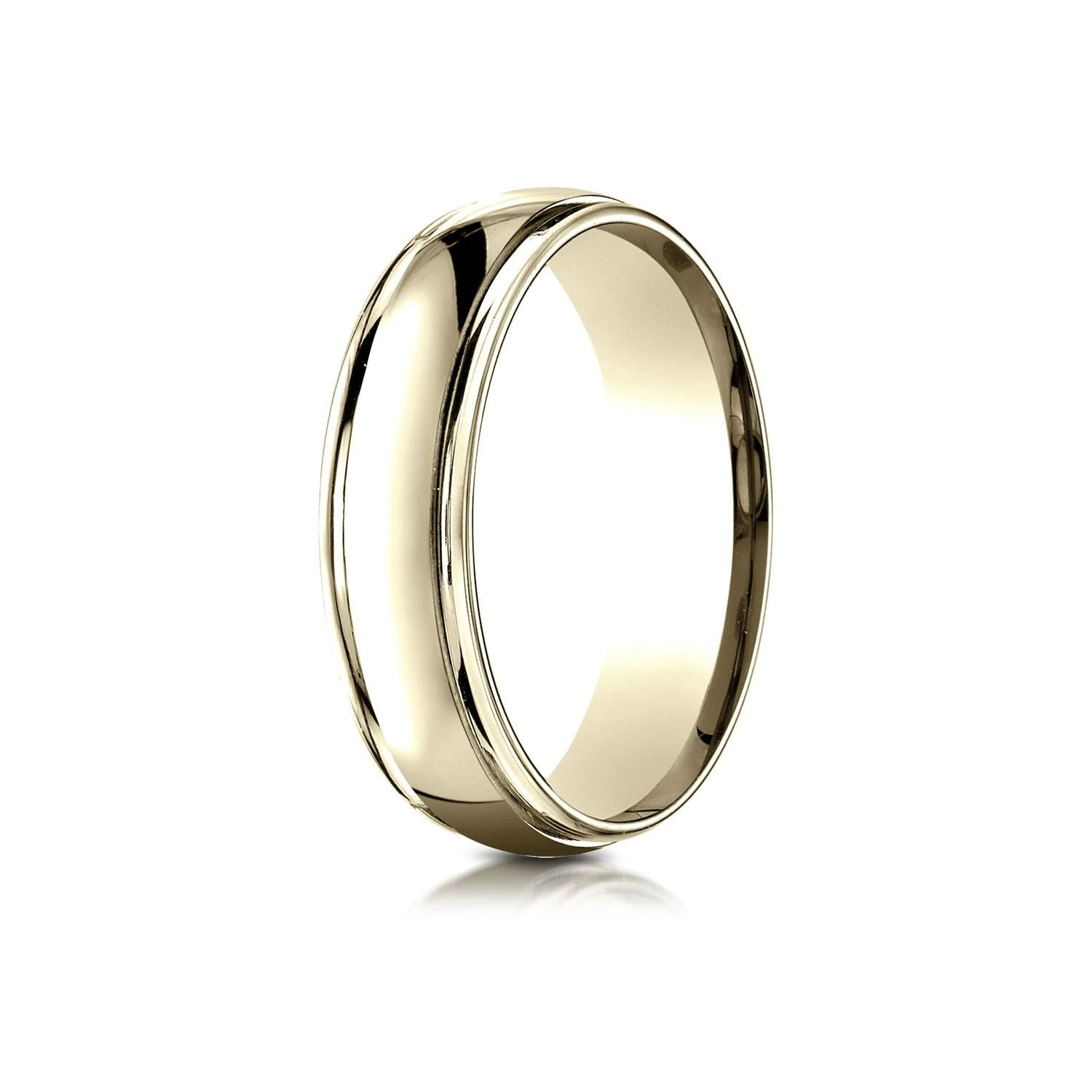 14k All Yellow Gold 6mm Comfort-fit High Polished Carved Design Band 3 14k All Yellow Gold 6mm Comfort-fit High Polished Carved Design Band