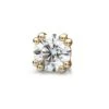 14k Yellow Gold Double Prong Round Diamond Single Stud Earring 0.37ctw (4.7mm Ea), H-i Color, Si Clarity -Aurora Jewels Store double prong yellow 58 ab52275d a15b 4982 8ff3 36b307624aff