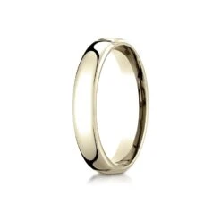 14k Yellow Gold 4mm Flat Comfort-fit Ring With Milgrain