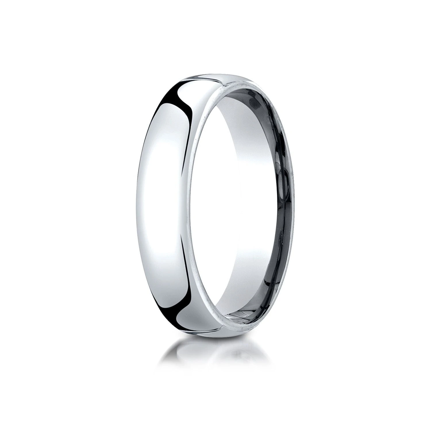 18k White Gold 6mm Flat Comfort-fit Ring With Milgrain 4 18k White Gold 6mm Flat Comfort-fit Ring With Milgrain - Image 2