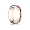 18k Yellow Gold 8mm Flat Comfort-fit Ring With Milgrain