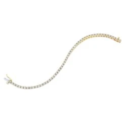 Diamond Round 4-prong Tennis Bracelet In 14k Yellow Gold (4ctw)