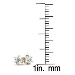 14k Yellow Gold 6-prong Round Brilliant Diamond Stud Earrings (0.25 Ct. T.w., Vs1-vs2 Clarity, H-i Color) 9 14k Yellow Gold 6-prong Round Brilliant Diamond Stud Earrings (0.25 Ct. T.w., Vs1-vs2 Clarity, H-i Color) -Aurora Jewels Store fysm3r025 fgvs12 r 15 ba0f6fec 3d5d 483f 9951 8149893e1c98