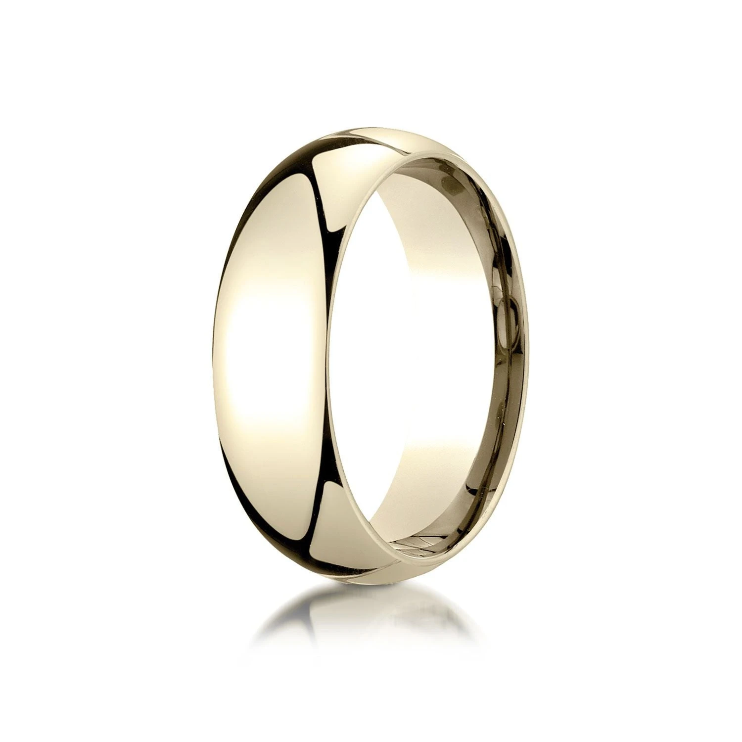14k Yellow Gold 7mm Slightly Domed Standard Comfort-fit Ring 3 14k Yellow Gold 7mm Slightly Domed Standard Comfort-fit Ring