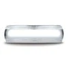 Platinum 7mm Slightly Domed Standard Comfort-fit Ring With Double Milgrain