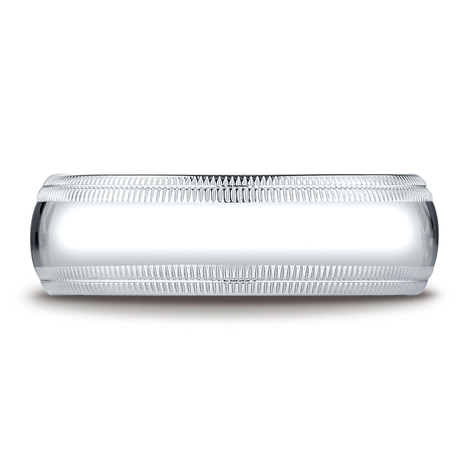 Platinum 7mm Slightly Domed Standard Comfort-fit Ring With Double Milgrain 3 Platinum 7mm Slightly Domed Standard Comfort-fit Ring With Double Milgrain