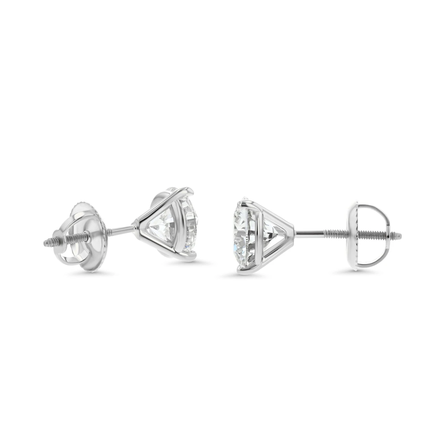 14k White Gold 3-prong Round Brilliant Diamond Stud Earrings (0.75 Ct. T.w., Vs1-vs2 Clarity, F-g Color) 6 14k White Gold 3-prong Round Brilliant Diamond Stud Earrings (0.75 Ct. T.w., Vs1-vs2 Clarity, F-g Color) - Image 4