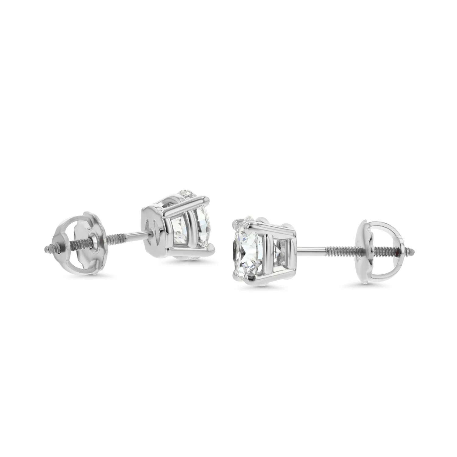 14k White Gold 4-prong Round Brilliant Diamond Stud Earrings (0.75 Ct. T.w., Si1-si2 Clarity, H-i Color) 6 14k White Gold 4-prong Round Brilliant Diamond Stud Earrings (0.75 Ct. T.w., Si1-si2 Clarity, H-i Color) - Image 4