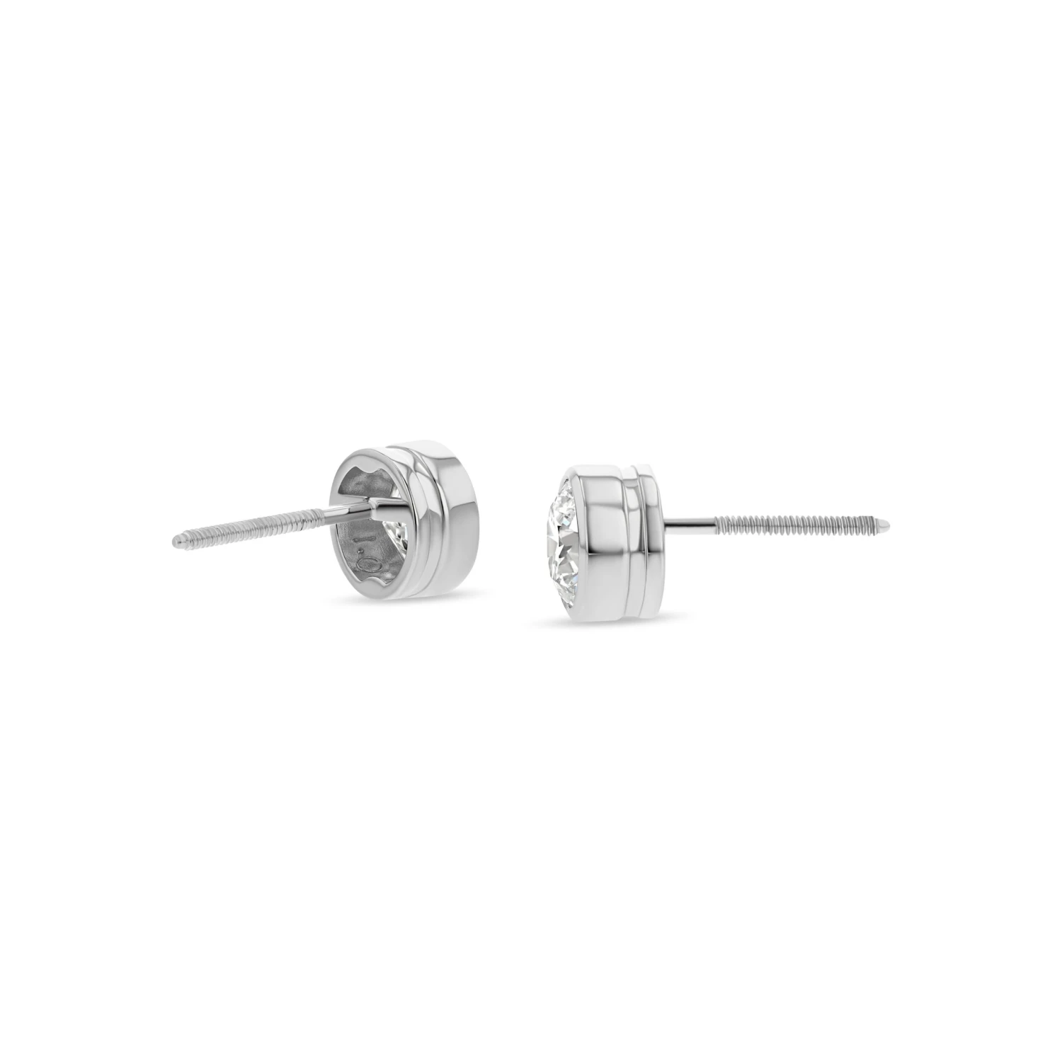 14k White Gold Bezel Set Round Brilliant Diamond Stud Earrings (0.5 Ct. T.w., Vs1-vs2 Clarity, H-i Color) 6 14k White Gold Bezel Set Round Brilliant Diamond Stud Earrings (0.5 Ct. T.w., Vs1-vs2 Clarity, H-i Color) - Image 4