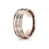 14k Rose Gold 8mm Comfort-fit Satin-finished High Polished Center Trim And Round Edge Carved Design Band -Aurora Jewels Store recf58180 r tq 88af58de 1b88 4203 ab13 ecda34253e34
