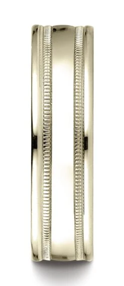 18k Yellow Gold 6mm Comfort-fit High Polished With Milgrain Round Edge Carved Design Band -Aurora Jewels Store recf7601 y su 6b05d716 be21 4abf 8970 c86bd497231d