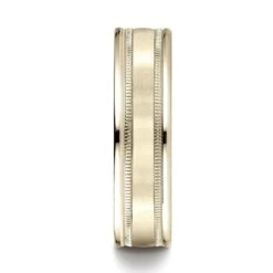 18k Yellow Gold 6mm Comfort-fit Satin Finish Center With Milgrain Round Edge Carved Design Band -Aurora Jewels Store recf7601s y su dfe2bf5d 0c0a 4bc3 a7a8 9147f0cfa193