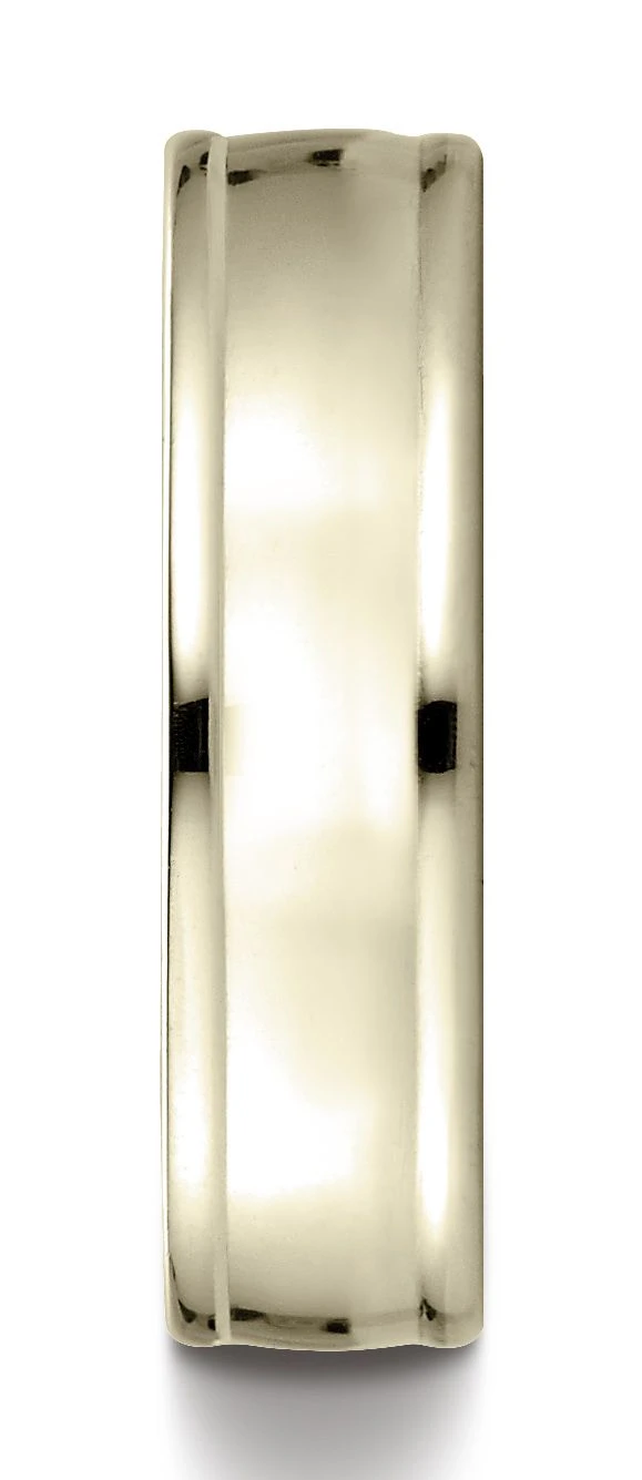 14k Yellow Gold 6mm Comfort-fit High Polish Finish Round Edge Design Band 4 14k Yellow Gold 6mm Comfort-fit High Polish Finish Round Edge Design Band - Image 2