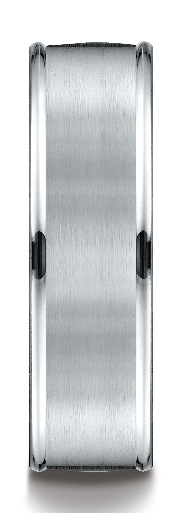 Platinum 7mm Comfort-fit Satin Finish High Polished Round Edge Carved Design Band 5 Platinum 7mm Comfort-fit Satin Finish High Polished Round Edge Carved Design Band - Image 3