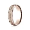 14k Rose Gold 6mm Comfort Fit Round Edge Celtic Knot Design Band