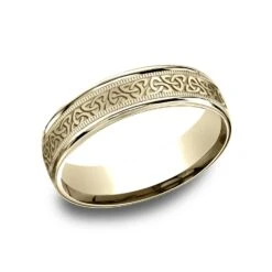 18k Yellow Gold 6mm Comfort Fit Round Edge Celtic Knot Design Band -Aurora Jewels Store recf846358y p1 1 f82df249 5155 46ee ba69 a55ee9f83c04